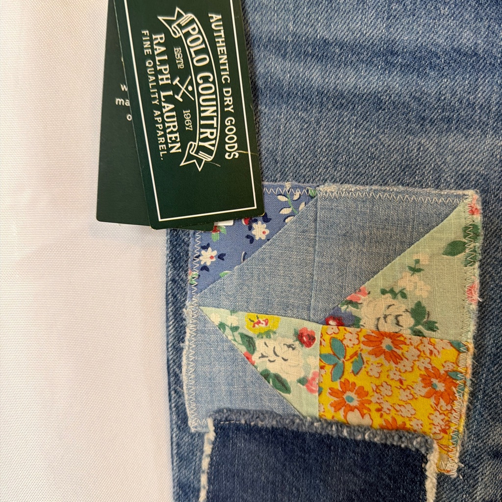Girls Polo Country Ralph Lauren Astor Slim Boyfriend Patchwork Jeans 3T NWT - Picture 5 of 6